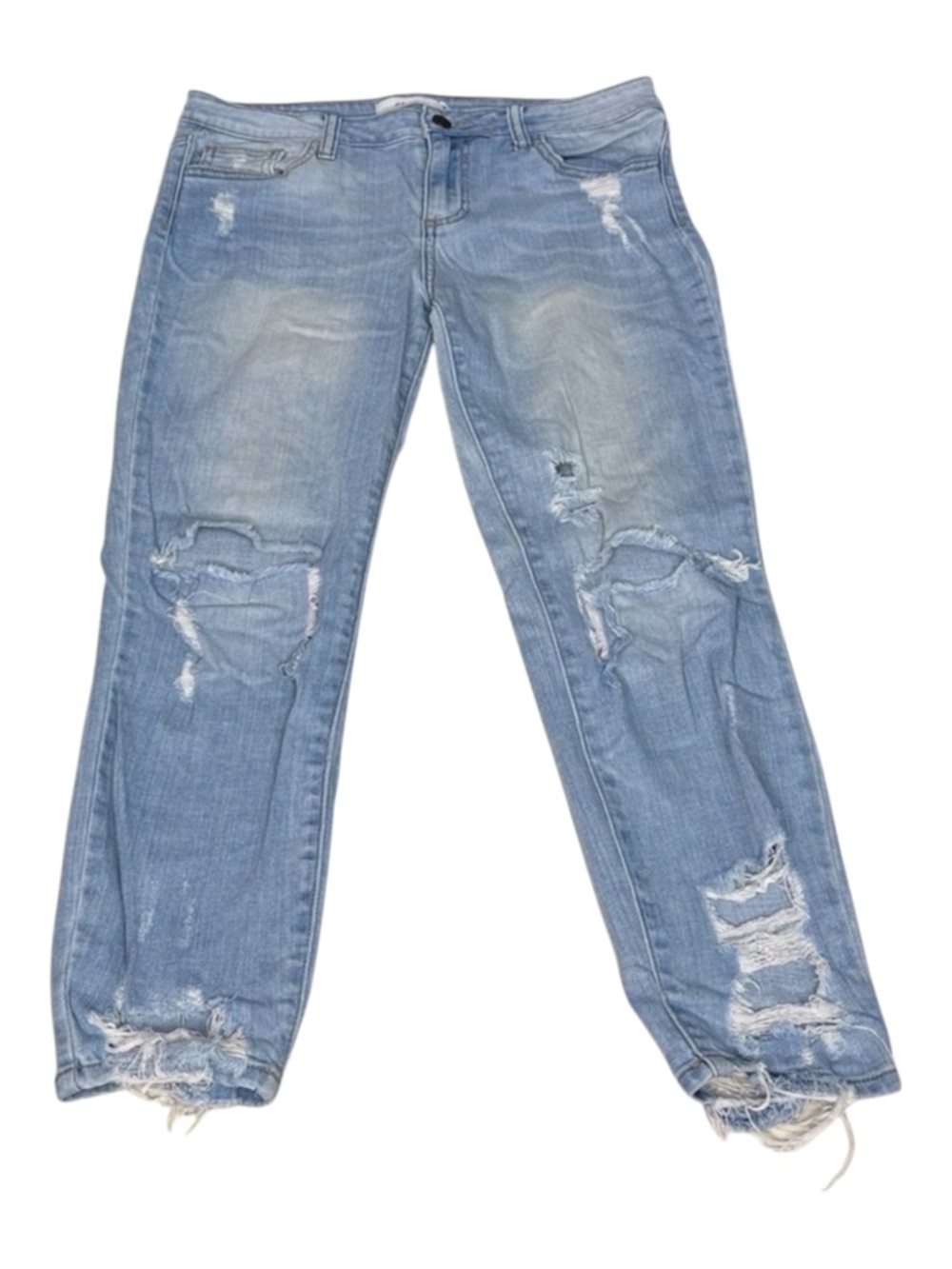 CELLO Heavily Distressed Skinny Jeans Light Wash Size 9